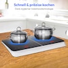 MEDION® LIFE Doppel-Induktions- kochplatte   MD 18493, 3.500 Watt Induktionsleistung, 10 Temperaturstufen, 180 Min. Timer, Kristallglas-Oberfläche