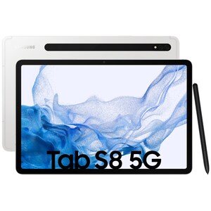 SAMSUNG Galaxy Tab S8 5G 128 GB, Silver