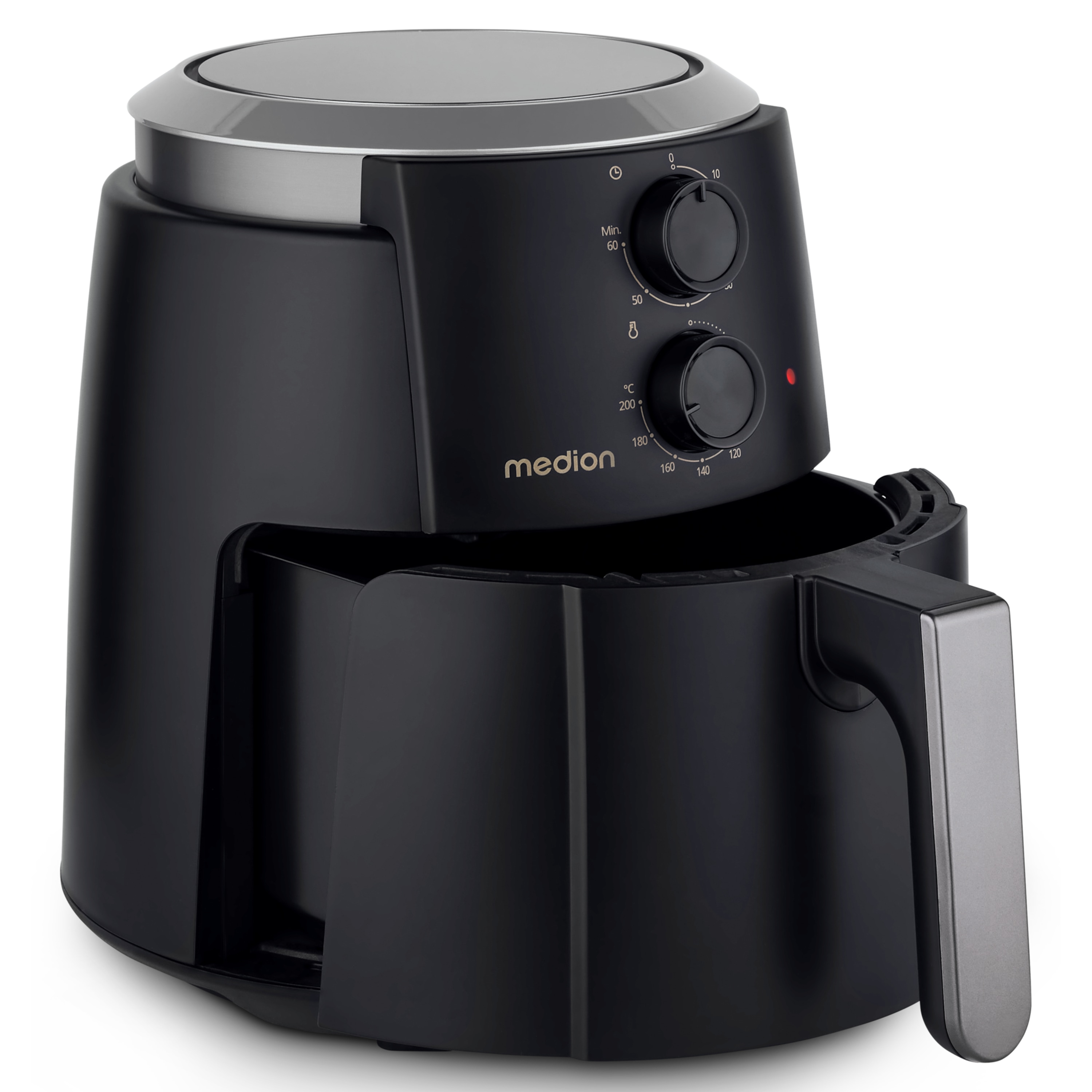 MEDION® LIFE Heißluftfritteuse P30 L (MD13020), 100 Rezepte in der Life+ App¹, 4,7 Liter Fassungsvermögen, 1.500 Watt, 60 min. Timer