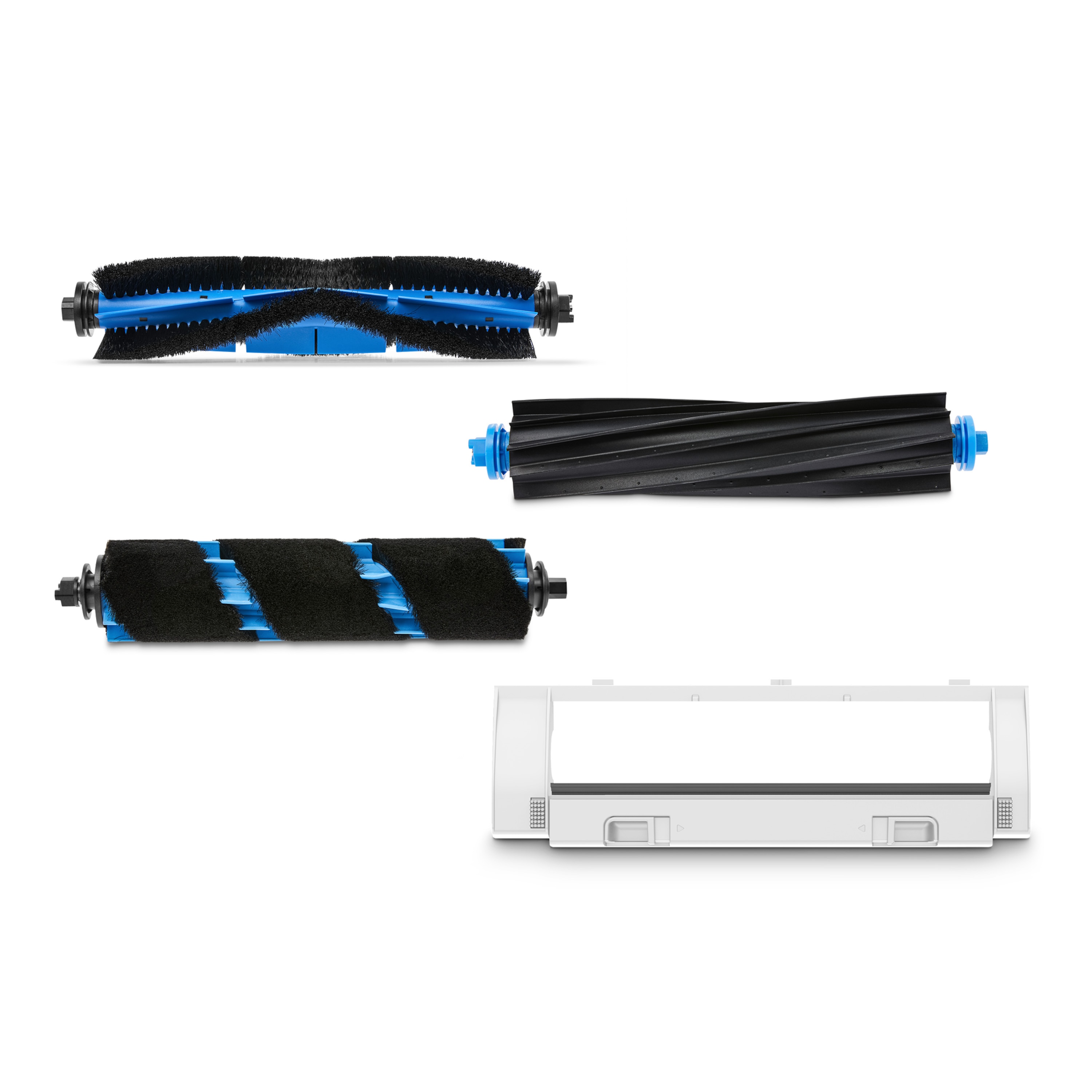 MEDION® Saugroboter Zubehörset 3 für den X41 SW und X41 SW+ und X42 SW+ (MD 11916 und MD 14841 und MD 12034), 1x Kombibürste, 3x Mittelbürste (Kombi, halb flauschig+halb Silikon, voll Silikon) 1x Hauptbürstenabdeckung