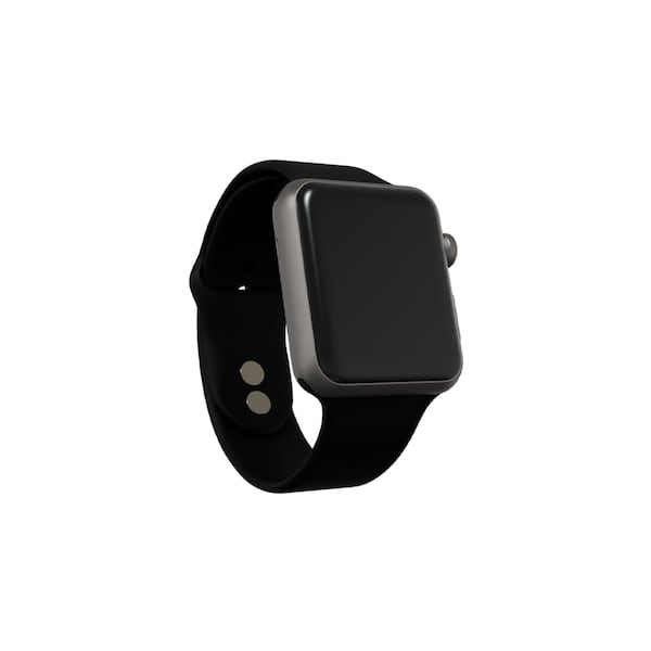 RENEWD Watch Series 3 38 mm, space grey/schwarz