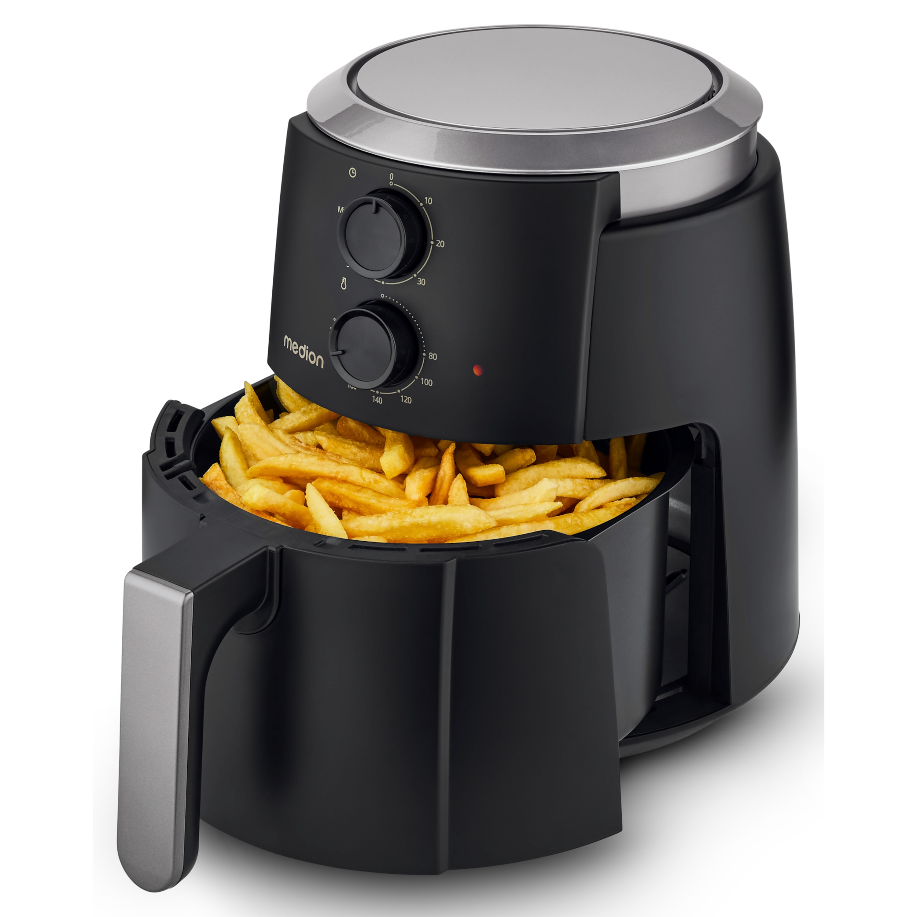 MEDION® LIFE Heißluftfritteuse P30 L (MD13020), 100 Rezepte in der Life+ App¹, 4,7 Liter Fassungsvermögen, 1.500 Watt, 60 min. Timer