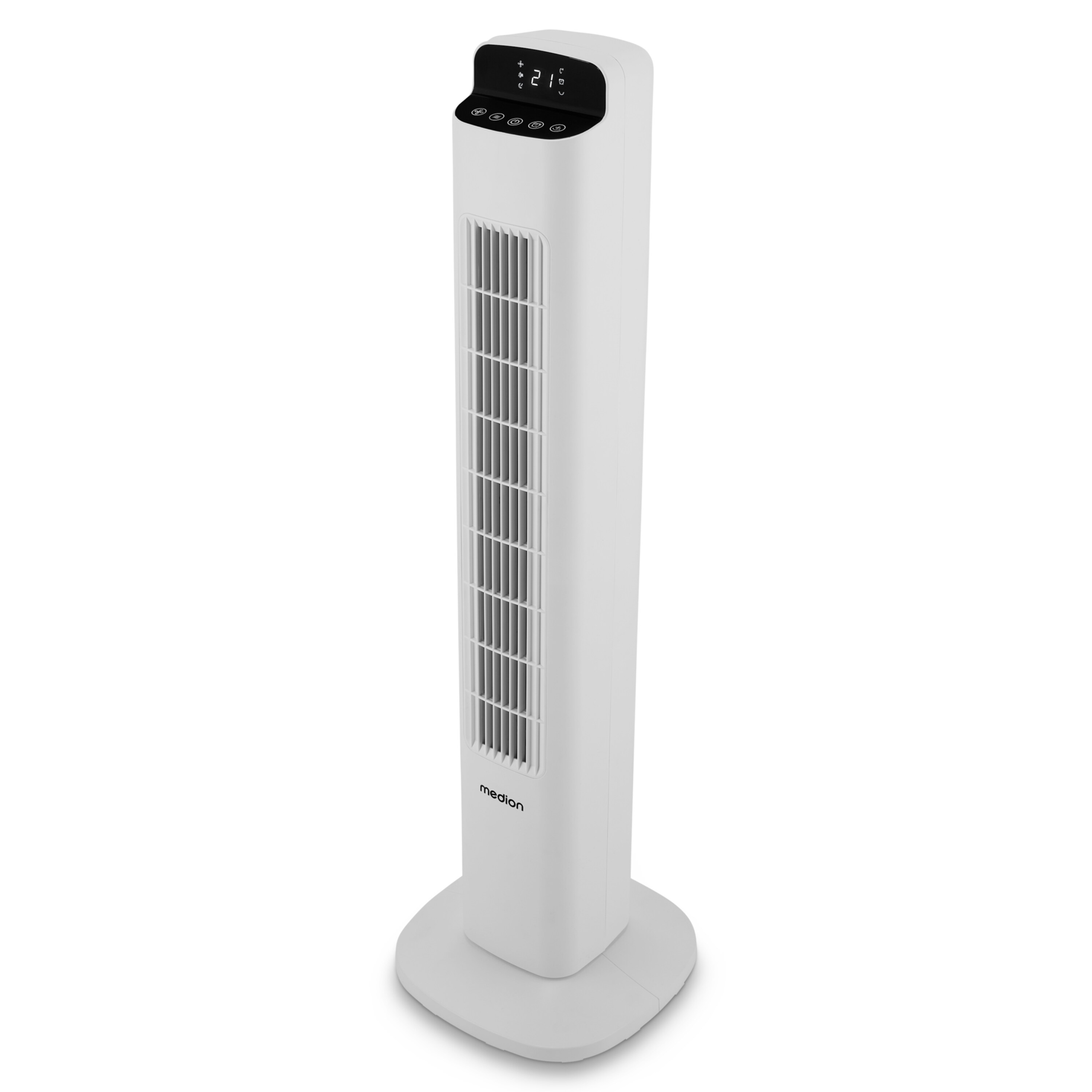 MEDION® LIFE P15 TF Turmventilator (MD10809), 5 Geschwindigkeitsstufen, 45 Watt Leistung, Touch-Bedienfeld, LED Display, inkl. Fernbedienung