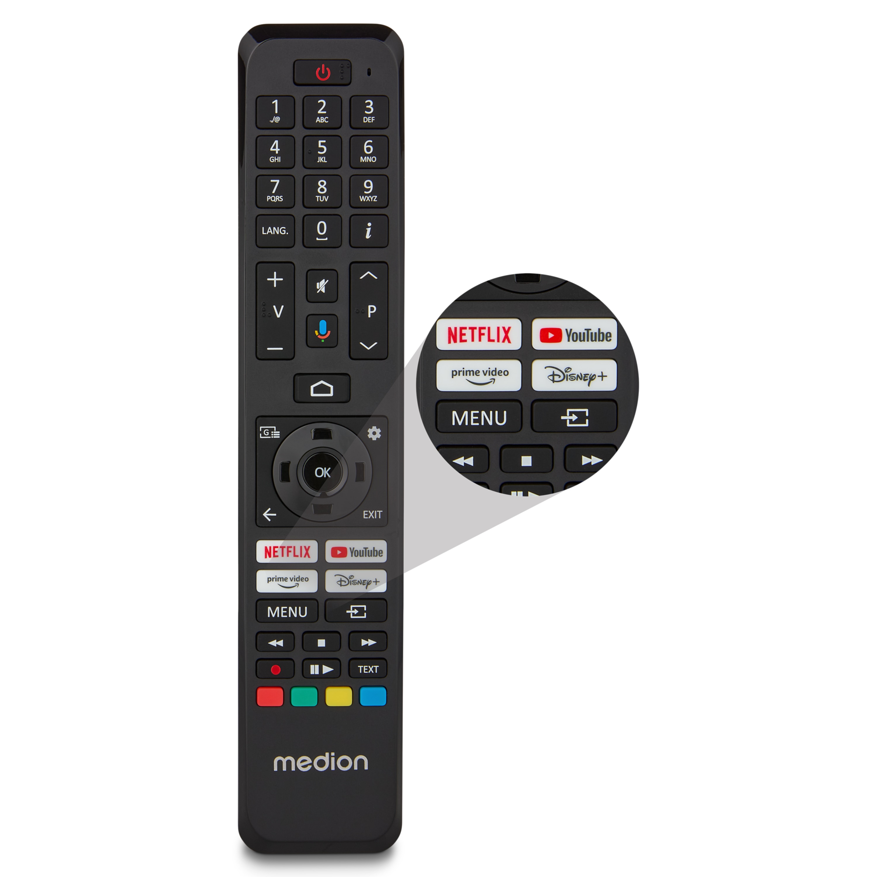 MEDION® LIFE MD 855400 Google TV™, 138,8 cm (55'') Ultra HD, HDR, Dolby Vision®, MEMC, PVR ready, Netflix, Amazon Prime Video, Bluetooth®, Dolby Atmos, DTS Virtual X, DTS X, HD Triple Tuner, CI+ Schnittstelle
