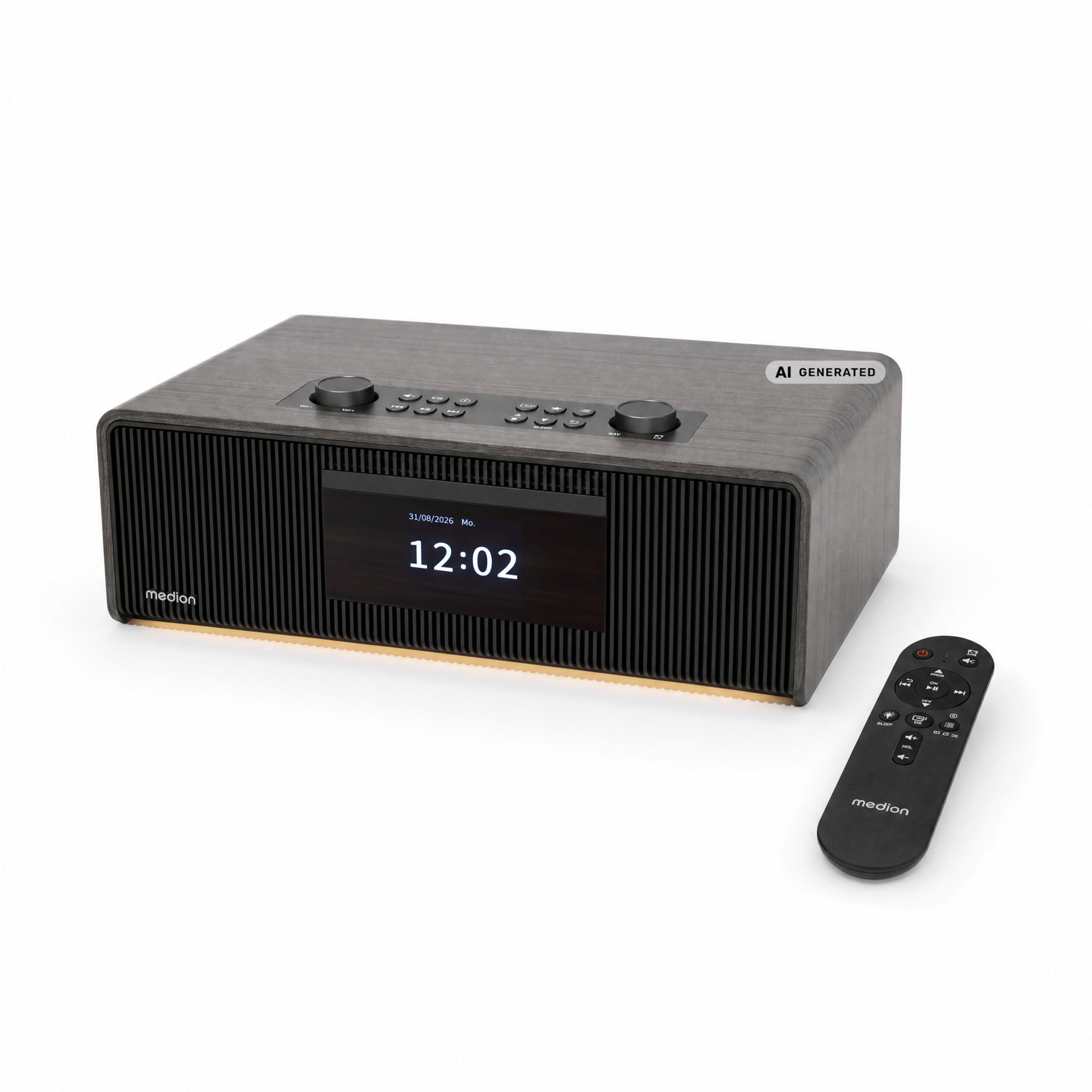 MEDION® LIFE DRP-1 All-in-One Audio System, Bluetooth® 5.3, DAB+/PLL-UKW Radio, 2,8" TFT-Farbdisplay, CD/MP3-Player, 2 x 20 W RMS