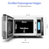 MEDION® LIFE® 2 in1 Mikrowelle MD 14482, Kombination aus Mikrowelle & Grill, 8 Automatikprogramme, 20L Garinnenraum, Auftaufunktion