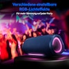 MEDION® LIFE® P61762 Tragbarer Bluetooth® Lautsprecher L, Dual Illuminated & Lightstrip (RGB-Lichteffekte), Bluetooth® 5.3, integrierter Akku mit bis zu 47 Stunden Laufzeit, robustes & mobiles Design, 2 x 25 W RMS
