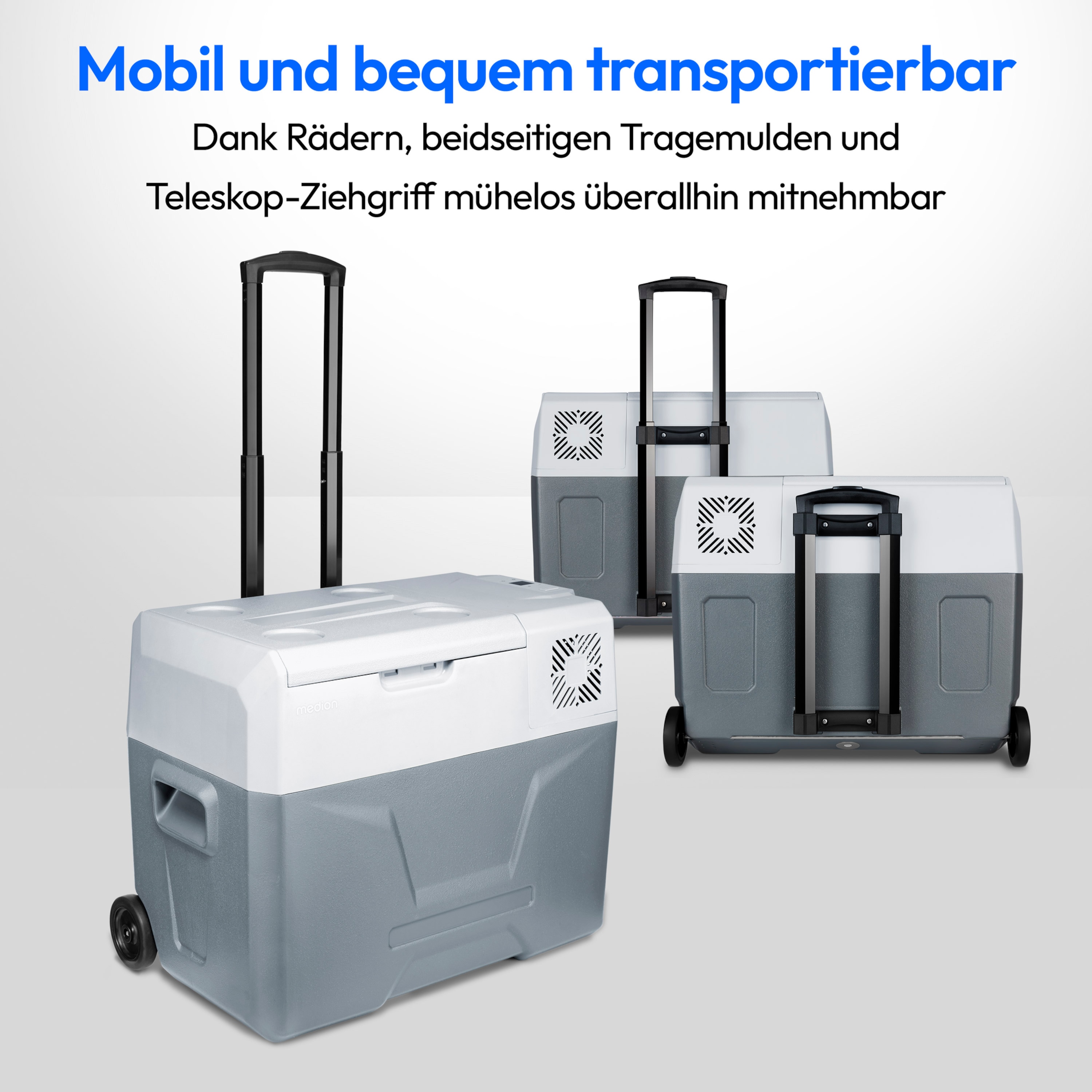 MEDION® LIFE Kühl- und Gefrierbox MD13111, -20°C bis 20°C, mit Kompressor, 60 Watt,  39 L Stauraum, LED Anzeige, Energieeffizenzklasse D