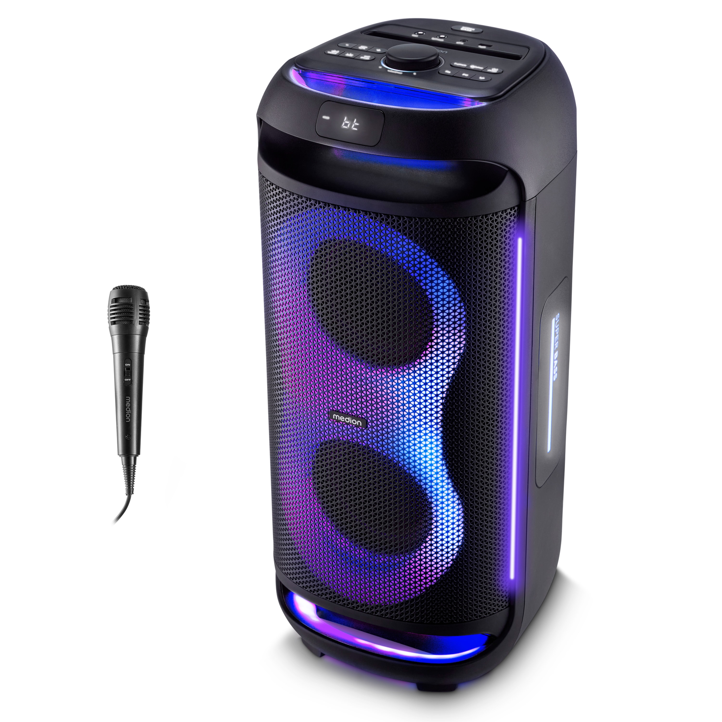 MEDION® MEDION LIFE PE-2 Plus, 2 x 30 Watt RMS, True Wireless Stereo (TWS), bis zu 21,5 Stunden Akkulaufzeit, Super Bass Funktion