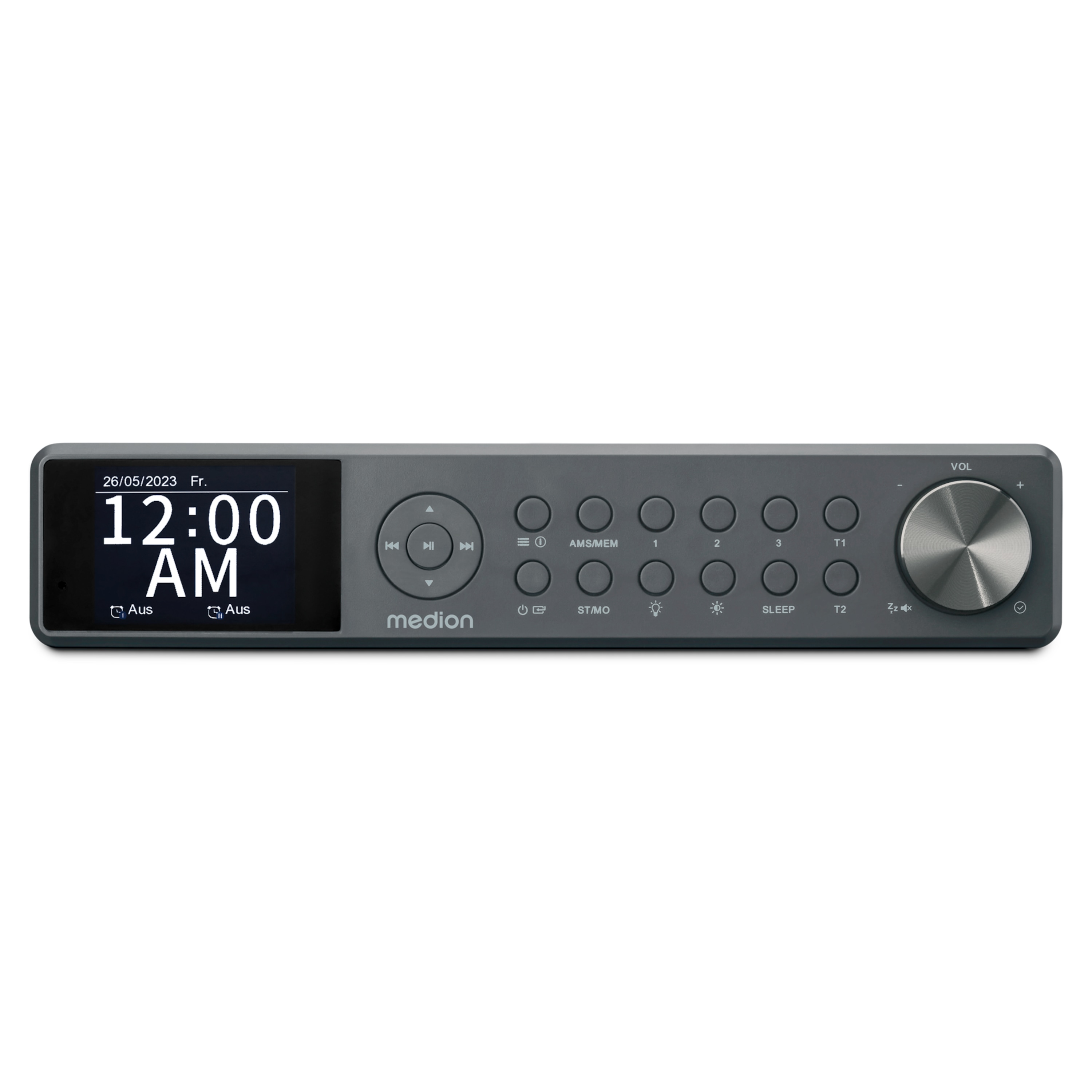 MEDION® LIFE® P66750 DAB+ Premium Küchenradio, 6,1 cm (2,4'') TFT-Farbdisplay, DAB+/PLL-UKW Radio, Bluetooth® 5.0, LED-Beleuchtung, 2 x 3 W RMS