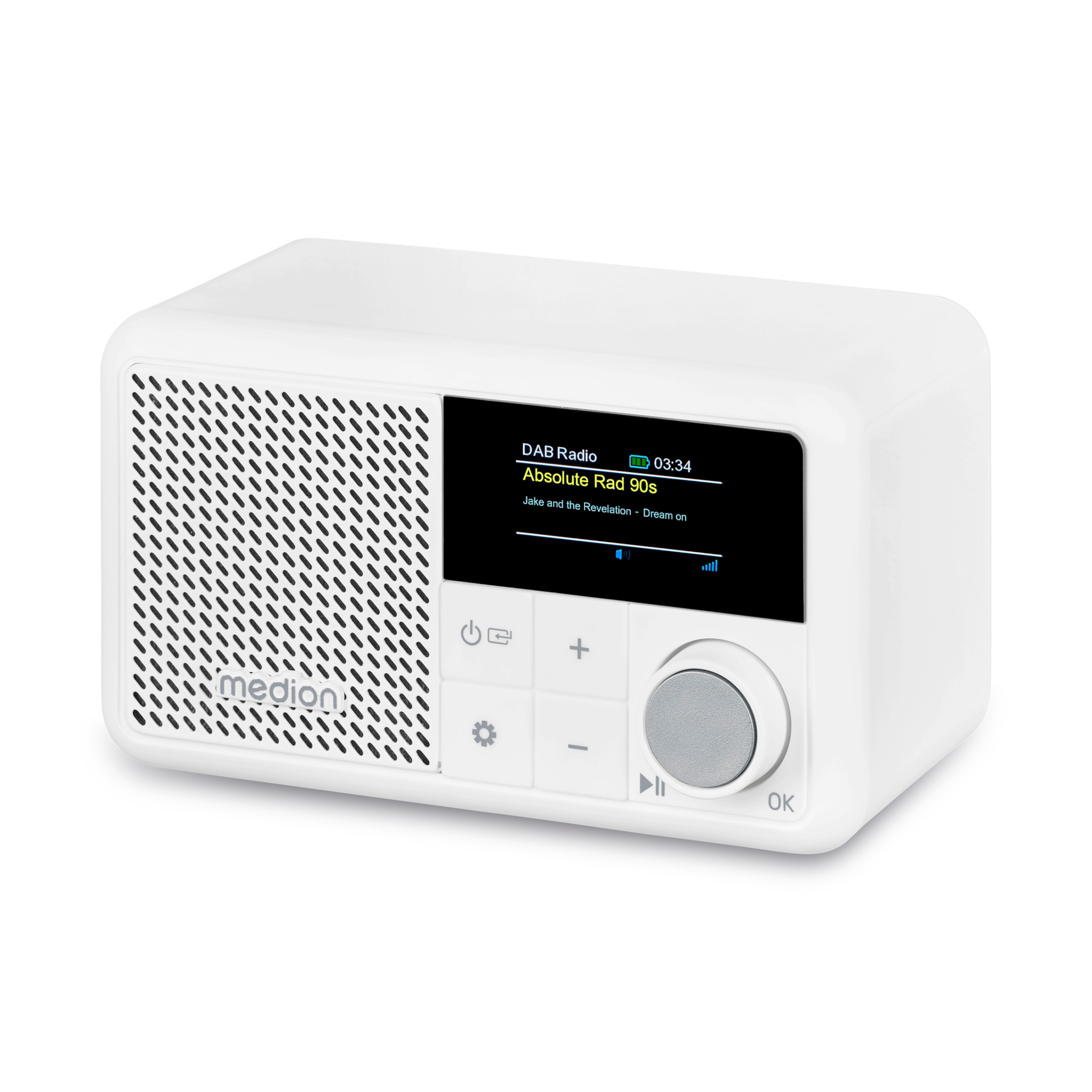 MEDION® LIFE® S66822 Tragbares DAB+ Radio, Farb-TFT Display 3,73 cm (1,47''), DAB+/UKW-Radio (je 40 Senderspeicher), Bluetooth® 5.3, integrierter Akku, extra kompakt, 2 W RMS