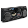 MEDION® LIFE® P66538 Retro-Boombox, DAB+/PLL-UKW Radio, Bluetooth® 5.3 für das Abspielen von Smartphone & Co, CD-Player, Kassettendeck, X-Bass Funktion, 2 x 10 W RMS