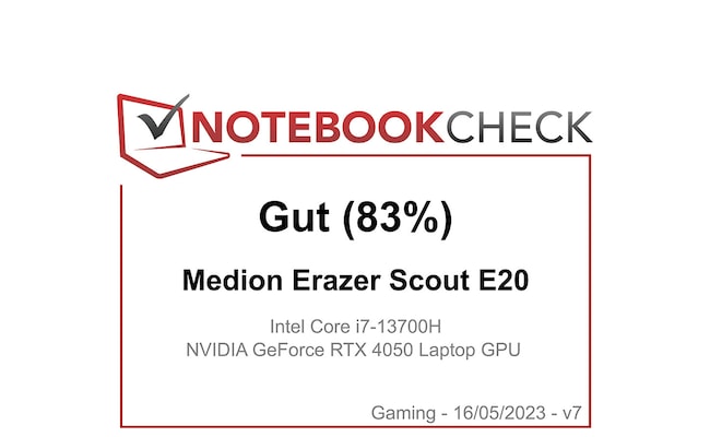 Medion Erazer Scout E20 im Test: Preiswertes FHD-Gaming-Notebook mit RTX 4050
