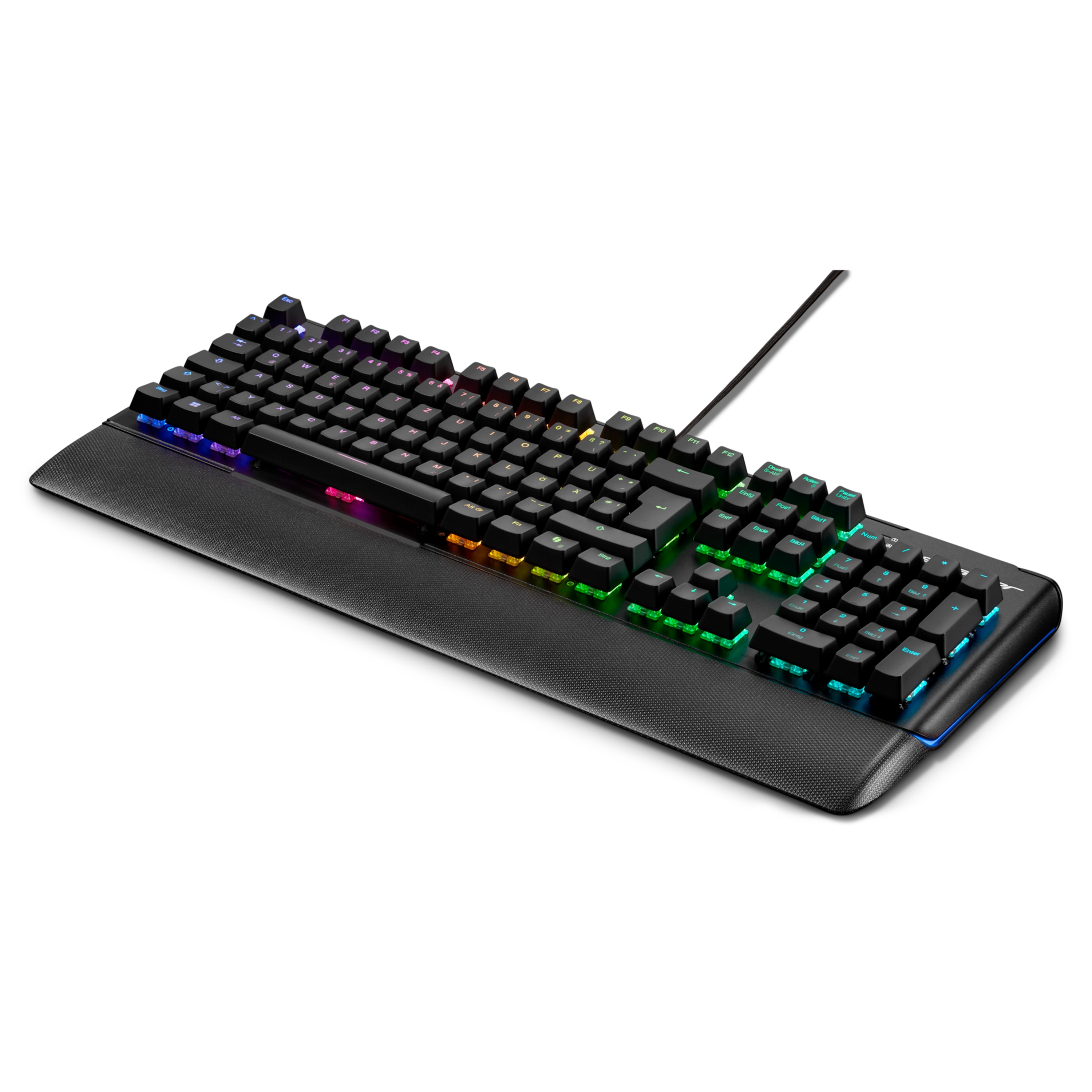 MEDION® ERAZER Supporter X20 mechanische Gaming Tastatur, extrem langlebige CHERRY MX RGB Red Switches, austauschbare Schalter und Tastenkappen, 100% Anti-Ghosting, RGB-Hintergrundbeleuchtung, hochwertige Oberfläche