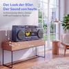 MEDION® LIFE P66538 Retro-Boombox blau, DAB+/PLL-UKW Radio, Bluetooth® 5.3 für das Abspielen von Smartphone & Co, CD-Player, Kassettendeck, X-Bass Funktion, 2 x 10 W RMS