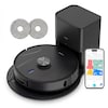 MEDION® Saugroboter mit 2-in-1 Absaugstation X51 SW+, Wischfunktion, rotierende Wischmopps, Lasernavigation, Hinderniserkennung durch Kreuzlinienlaser, starke 10.000 Pa Saugkraft, präzise Kartenerstellung