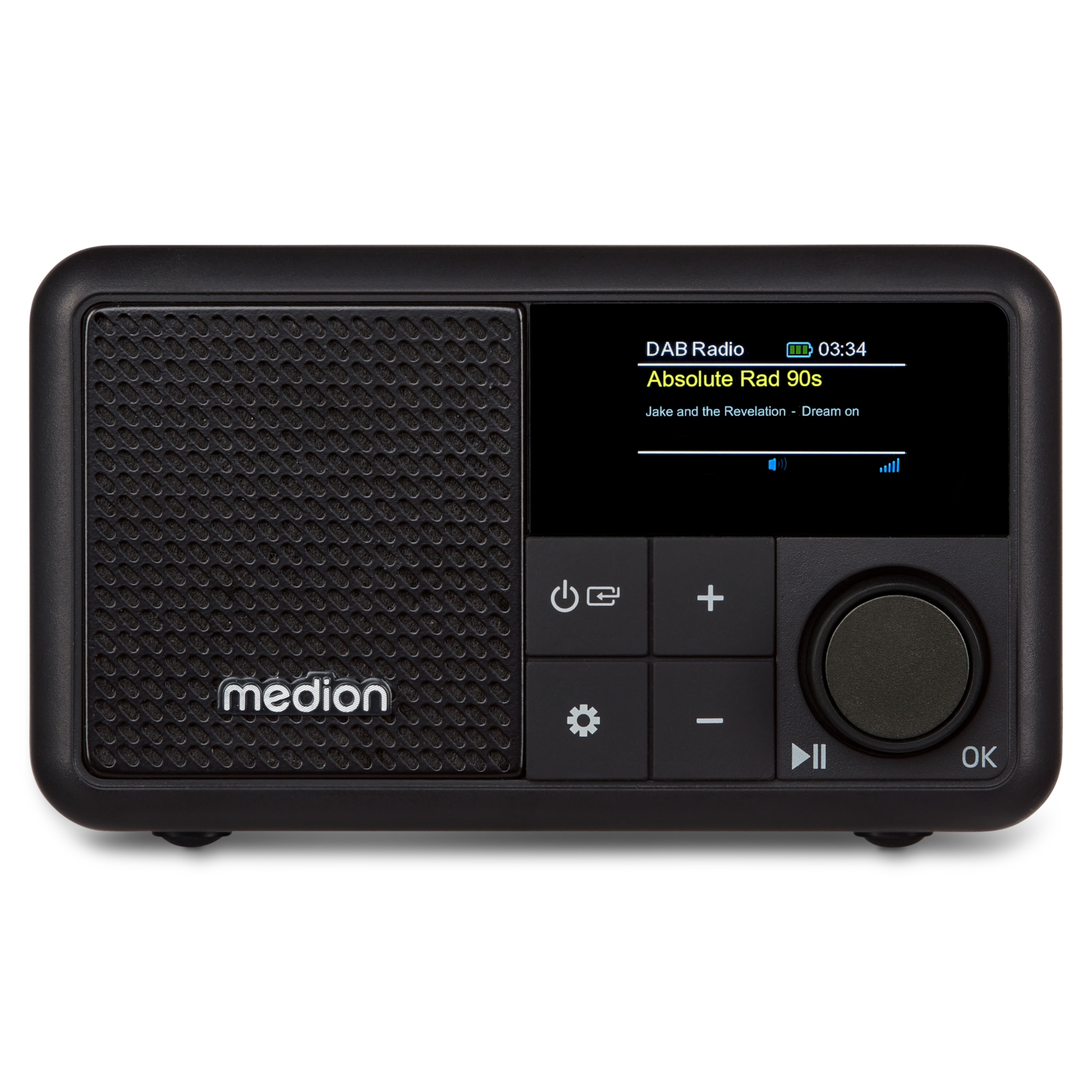 MEDION® LIFE® S66822 Tragbares DAB+ Radio, Farb-TFT Display 3,73 cm (1,47''), DAB+/UKW-Radio (je 40 Senderspeicher), Bluetooth® 5.3, integrierter Akku, extra kompakt, 2 W RMS