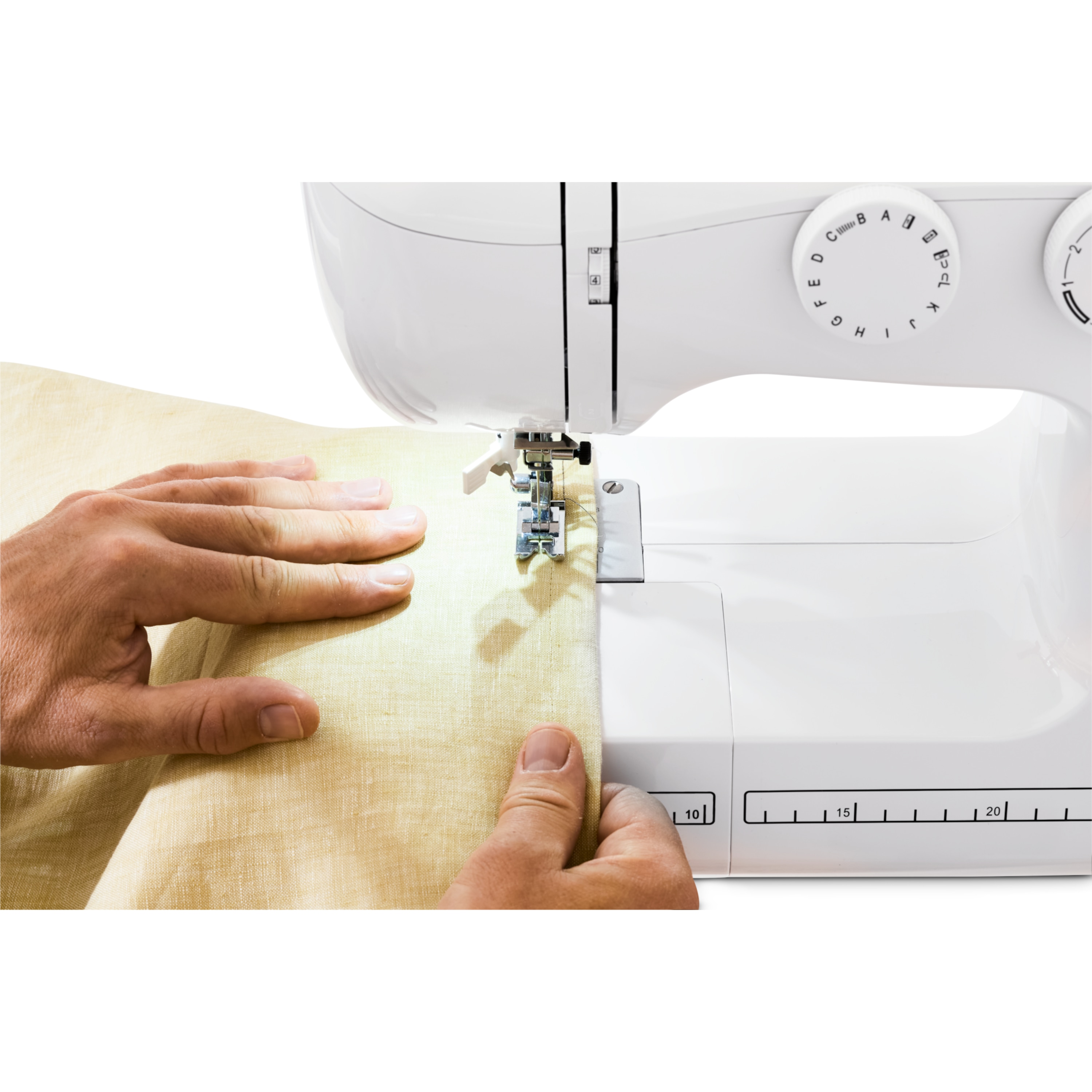 MEDION® LIFE® Freiarm-Nähmaschine SM60 (MD10689), einstellbare Stichlänge und Stichbreite, automatischer Einfädler, 60 verschiedene Stichmuster, integriertes Zubehörfach, 60 Watt Motorleistung