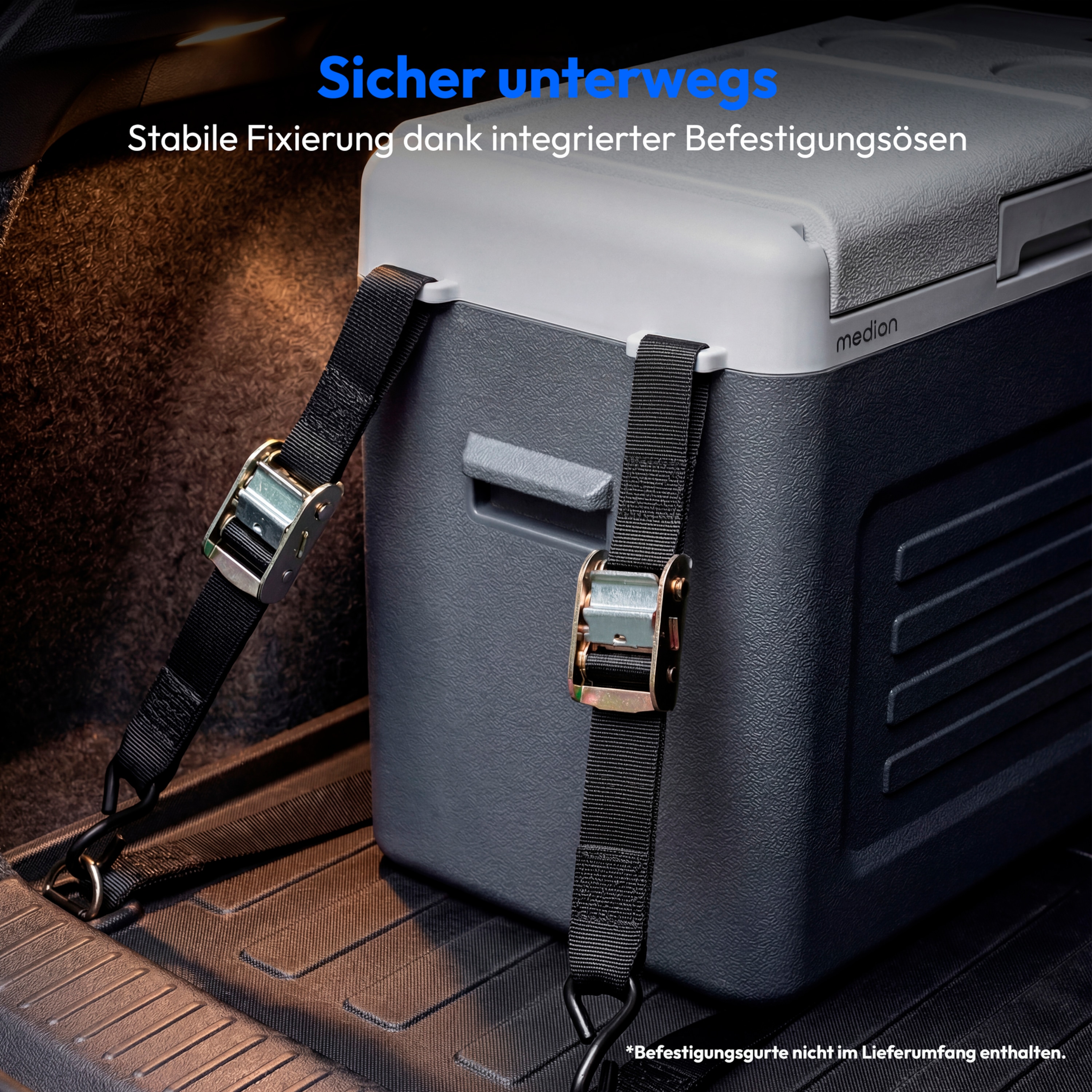 MEDION® MEDION LIFE Kompressor Kühlbox MD370027 CC28, 28 L, −20 °C bis +20 °C, Digitales Display, 12 V / 24 V / 230 V, LED-Innenbeleuchtung