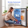 MEDION® LIFE Kühlschrank MD370009, 76 L Nutzinhalt, 3 Ablagen & 2 Türfächer, temperaturregulierbar (0–8 °C), wechselbarer Türanschlag, Energieklasse E