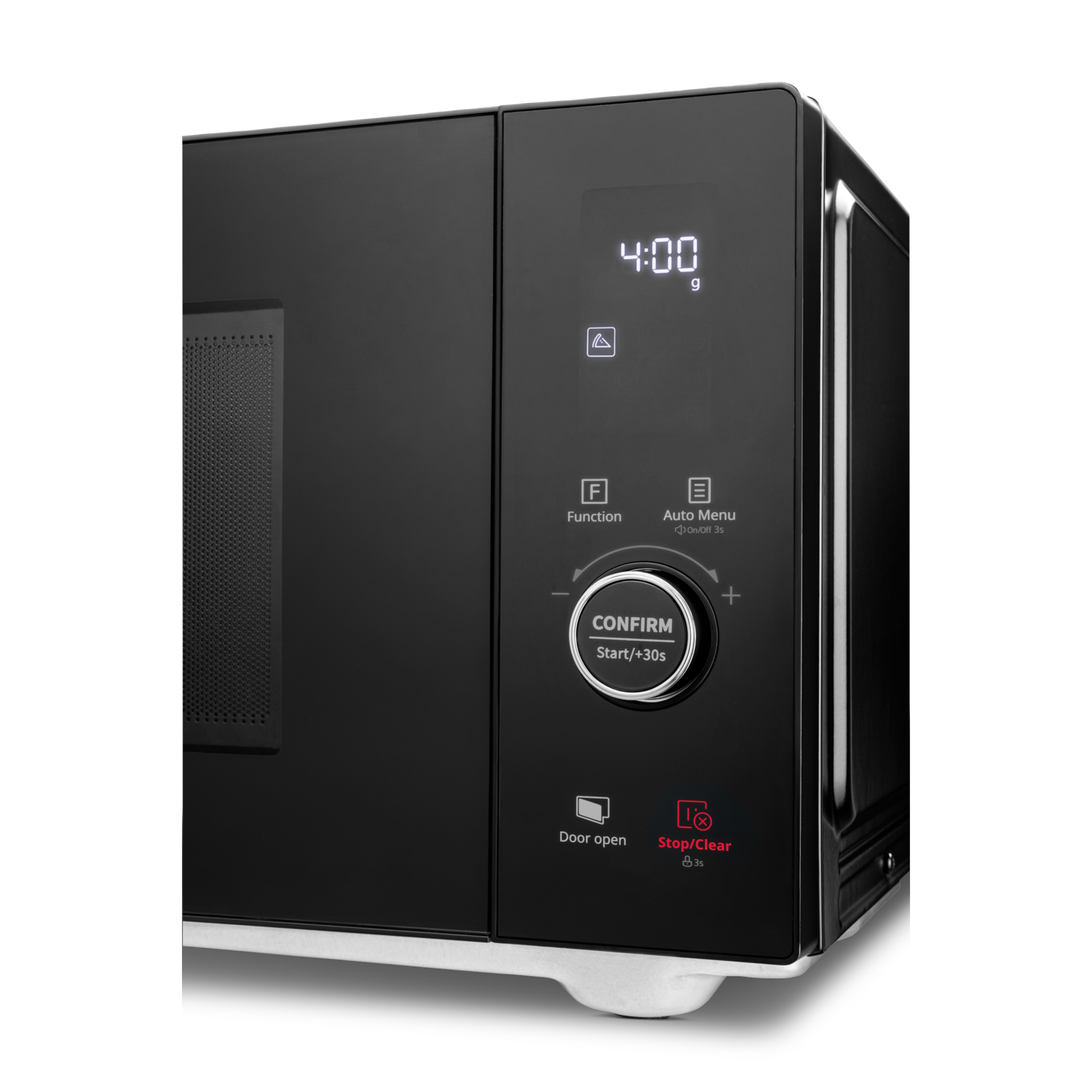 MEDION® LIFE® 4 in 1 Mikrowelle MD12041, 900 Watt Mikrowellenleistung, 1100 W Obergrillleistung, 500 W Untergrilleistung, 2100 W Heißluftfunktion, 2 Heizelemente, Sensor-Touch-Türöffnung, 11 Automatikprogramme, 25 L Kapazität, 10 Leistungsstufen
