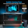MEDION® ERAZER® X89020 E-Sport Gaming Tisch, perfektes Equipment für anspruchsvolle Gamer, Karbon Optik, Multi Color LED Beleuchtung, Kabelmanagement  (B-Ware)