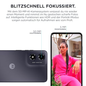 MOTOROLA moto g04s, 64 GB, Concord Black