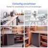 MEDION® LIFE Kühlschrank mit Eiswürfelfach MD 370033 Anthrazit, 90 L Gesamt-Nutzinhalt (Kühlteil 80 L & Eiswürfelfach 10 L), wechselbarer Türanschlag, geringer Geräuschpegel