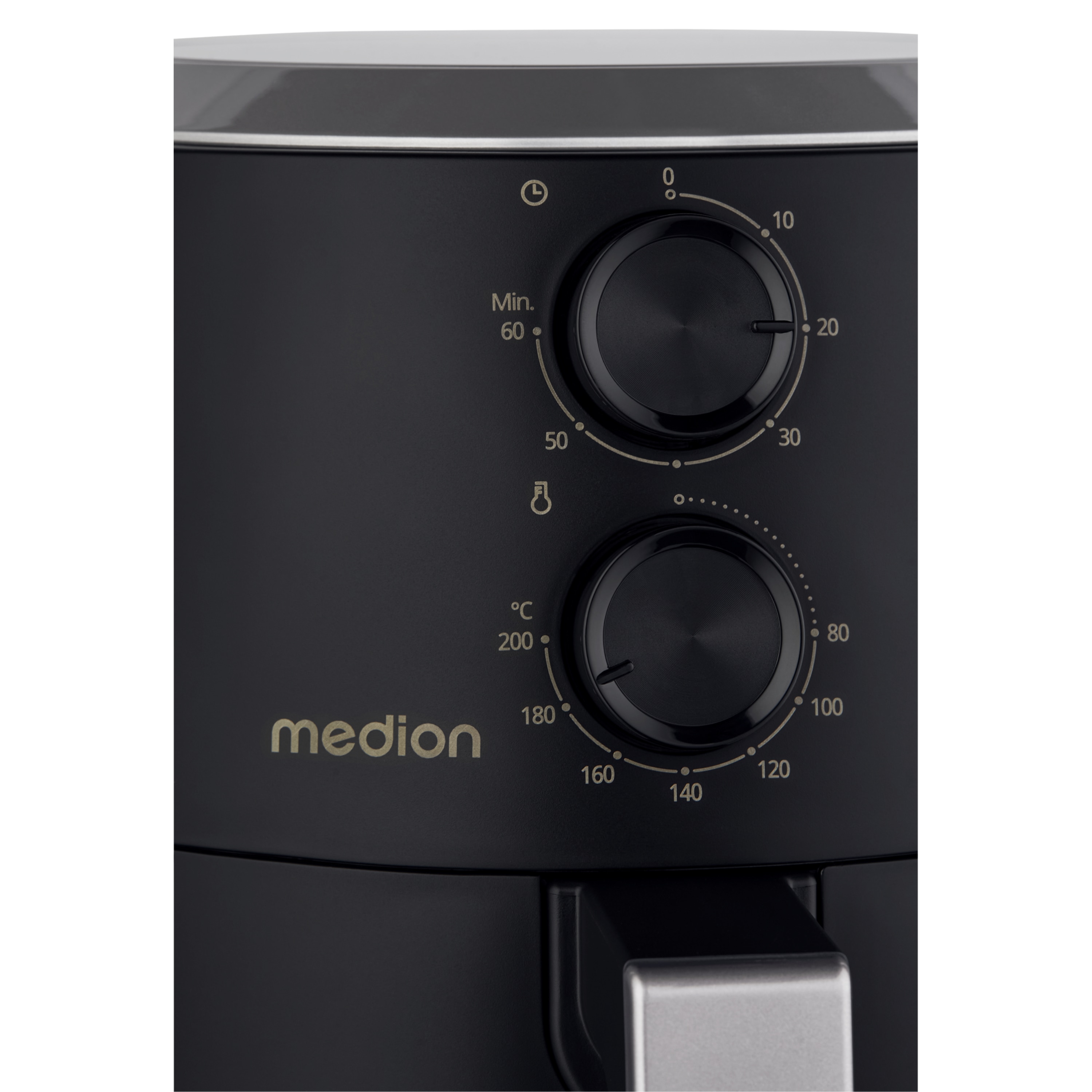 MEDION® LIFE Heißluftfritteuse P30 L (MD13020), 100 Rezepte in der Life+ App¹, 4,7 Liter Fassungsvermögen, 1.500 Watt, 60 min. Timer