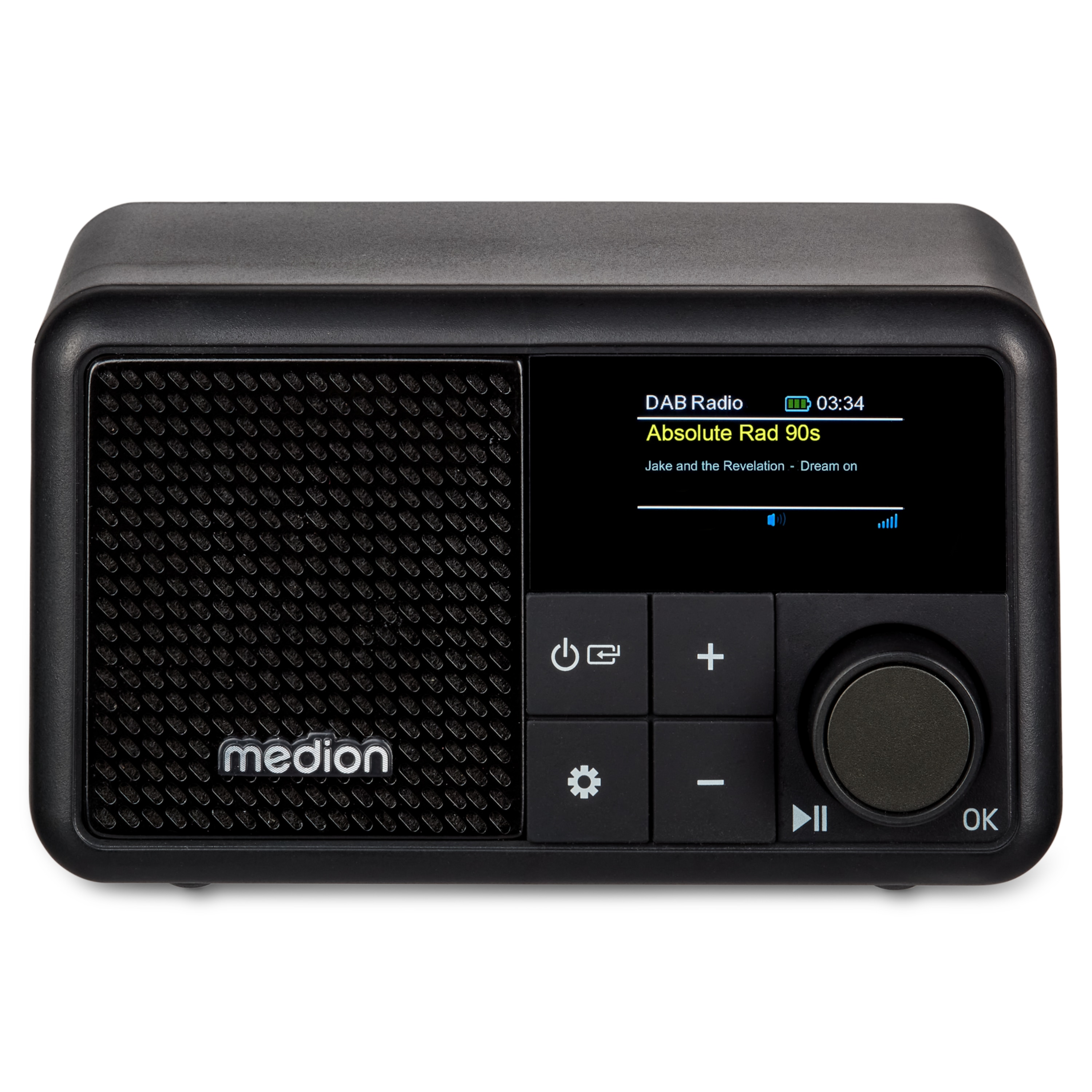 MEDION® LIFE® S66822 Tragbares DAB+ Radio, Farb-TFT Display 3,73 cm (1,47''), DAB+/UKW-Radio (je 40 Senderspeicher), Bluetooth® 5.3, integrierter Akku, extra kompakt, 2 W RMS