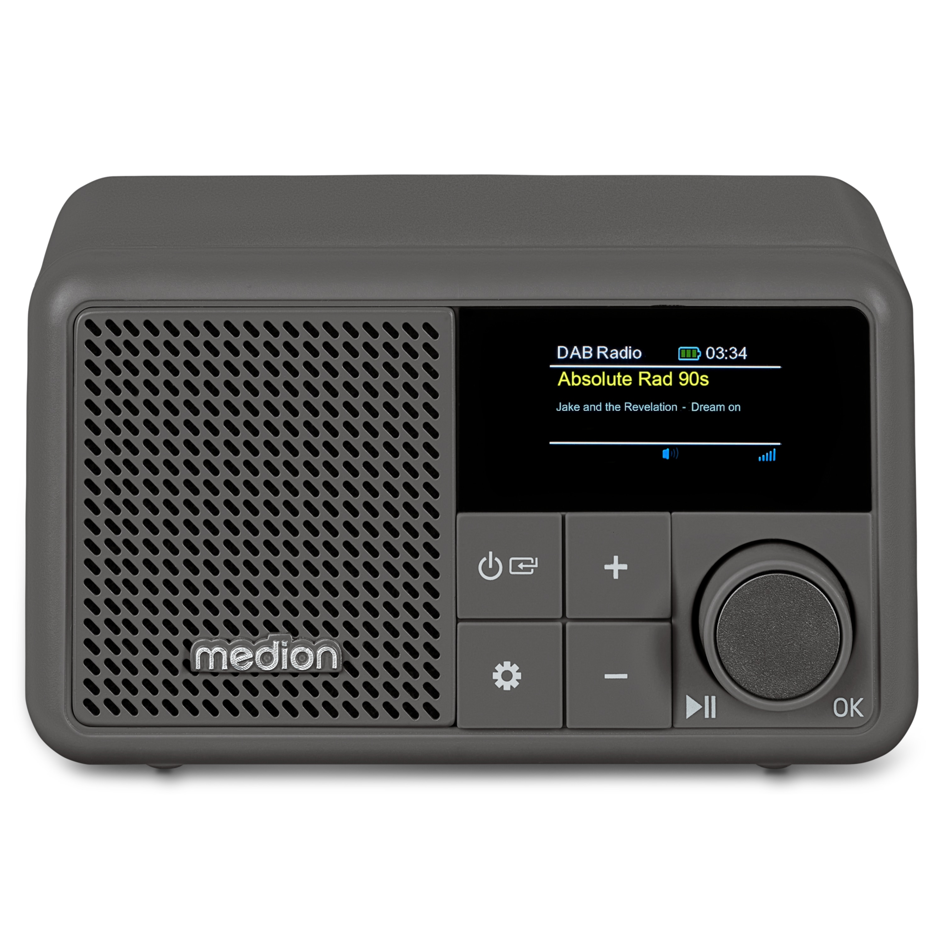 MEDION® LIFE® S66822 Tragbares DAB+ Radio, Farb-TFT Display 3,73 cm (1,47''), DAB+/UKW-Radio (je 40 Senderspeicher), Bluetooth® 5.3, integrierter Akku, extra kompakt, 2 W RMS