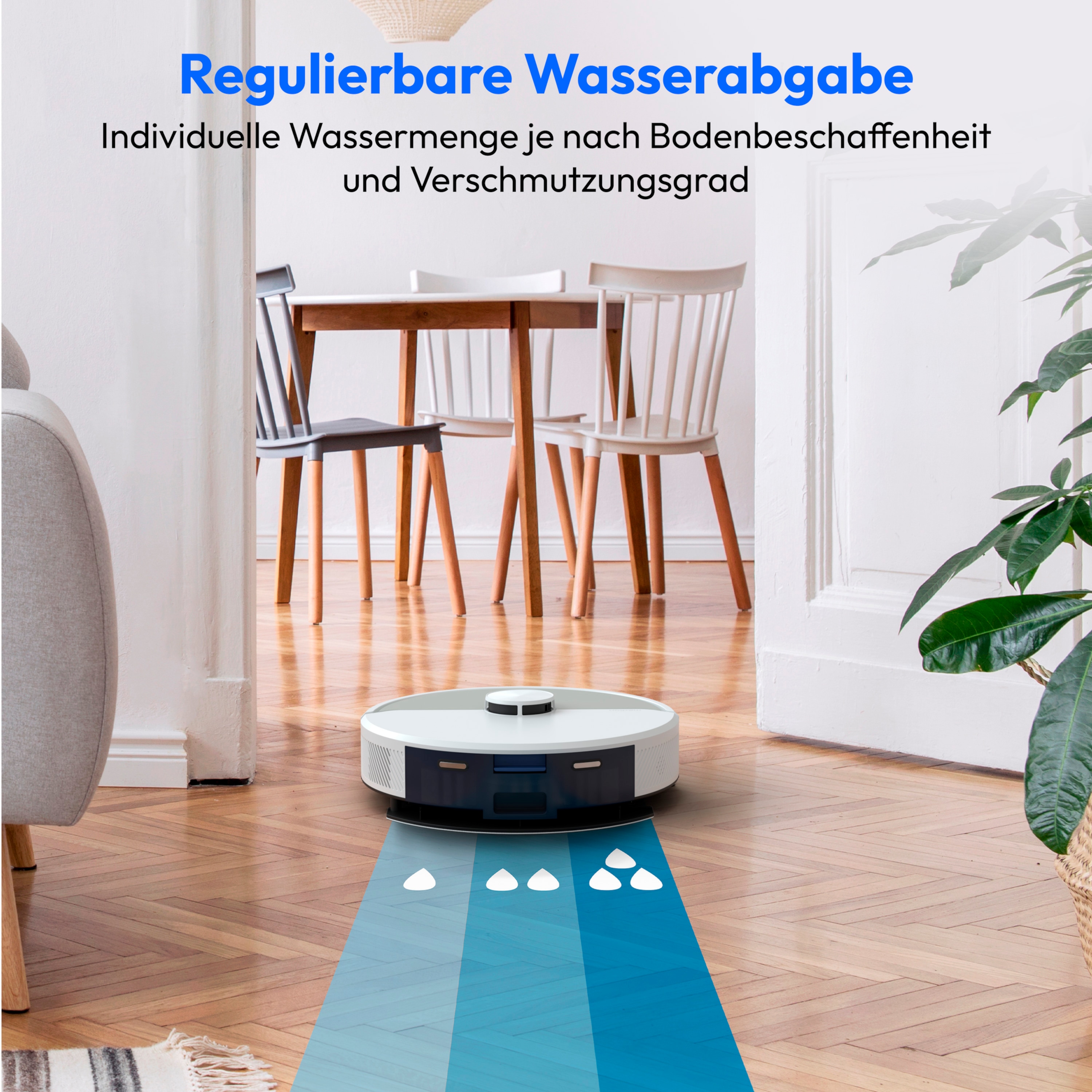 MEDION® Saugroboter mit Absaugstation X22 SW+ grau, Wischfunktion, Lasernavigation, 5.000 Pa Saugkraft, No Go & Go Bereiche, präzise Kartenerstellung, mehrere Etagen, App-Steuerung