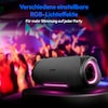 MEDION® LIFE® P61762 Tragbarer Bluetooth® Lautsprecher L, Dual Illuminated & Lightstrip (RGB-Lichteffekte), Bluetooth® 5.3, integrierter Akku mit bis zu 47 Stunden Laufzeit, robustes & mobiles Design, 2 x 25 W RMS