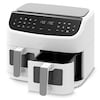 MEDION® LIFE® P20 XXL Twin Matt Doppelzonen-Heißluftfritteuse MD11760, 100 Rezepte in der Life+ App, 2 separate Garzonen, 9 Automatikprogramme, 8,7 L Gesamt-Nutzinhalt, 2.600 Watt, Temperatur einstellbar bis 200 °C