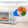 MEDION® LIFE® Mikrowelle MD 12211, 700 W Leistung, 17 L kompakt, 5 Mikrowellenstufen, Auftaufunktion, Timerfunktion