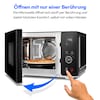 MEDION® LIFE® 4 in 1 Mikrowelle MD12041, 900 Watt Mikrowellenleistung, 1100 W Obergrillleistung, 500 W Untergrilleistung, 2100 W Heißluftfunktion, 2 Heizelemente, Sensor-Touch-Türöffnung, 11 Automatikprogramme, 25 L Kapazität, 10 Leistungsstufen