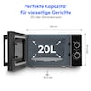 MEDION® LIFE® Mikrowelle MD12011, 800 Watt, 20 L Kapazität, 5 Leistungsstufen, Auftaufunktion