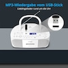 MEDION® LIFE® E64070, CD-Kassetten-Radio mit MP3-Wiedergabe, PLL-UKW Radio, USB Anschluss, CD-R/RW kompatibel, AUX, 2 x 30 W max. Musikausgangsleistung