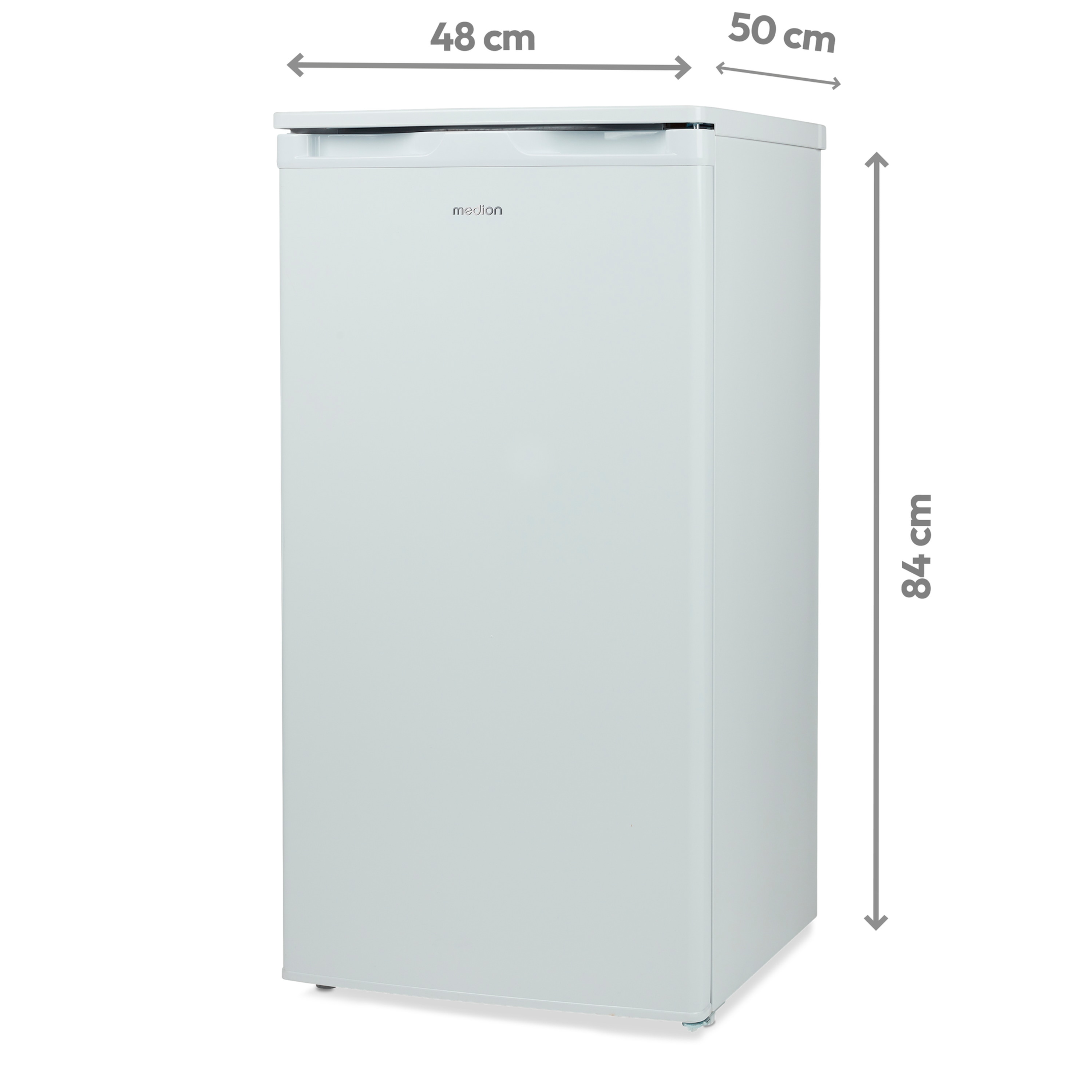 MEDION® LIFE® Gefrierschrank MD 37688, 64 l Volumen, mechanische Temperatureinstellung, wechselbarer Türanschlag, 3 Schubladen
