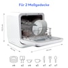 MEDION® LIFE® Mini-Geschirrspüler DWT20 (MD37763), für 2 Gedecke, 6 Reinigungsprogramme, Startzeitvorwahl