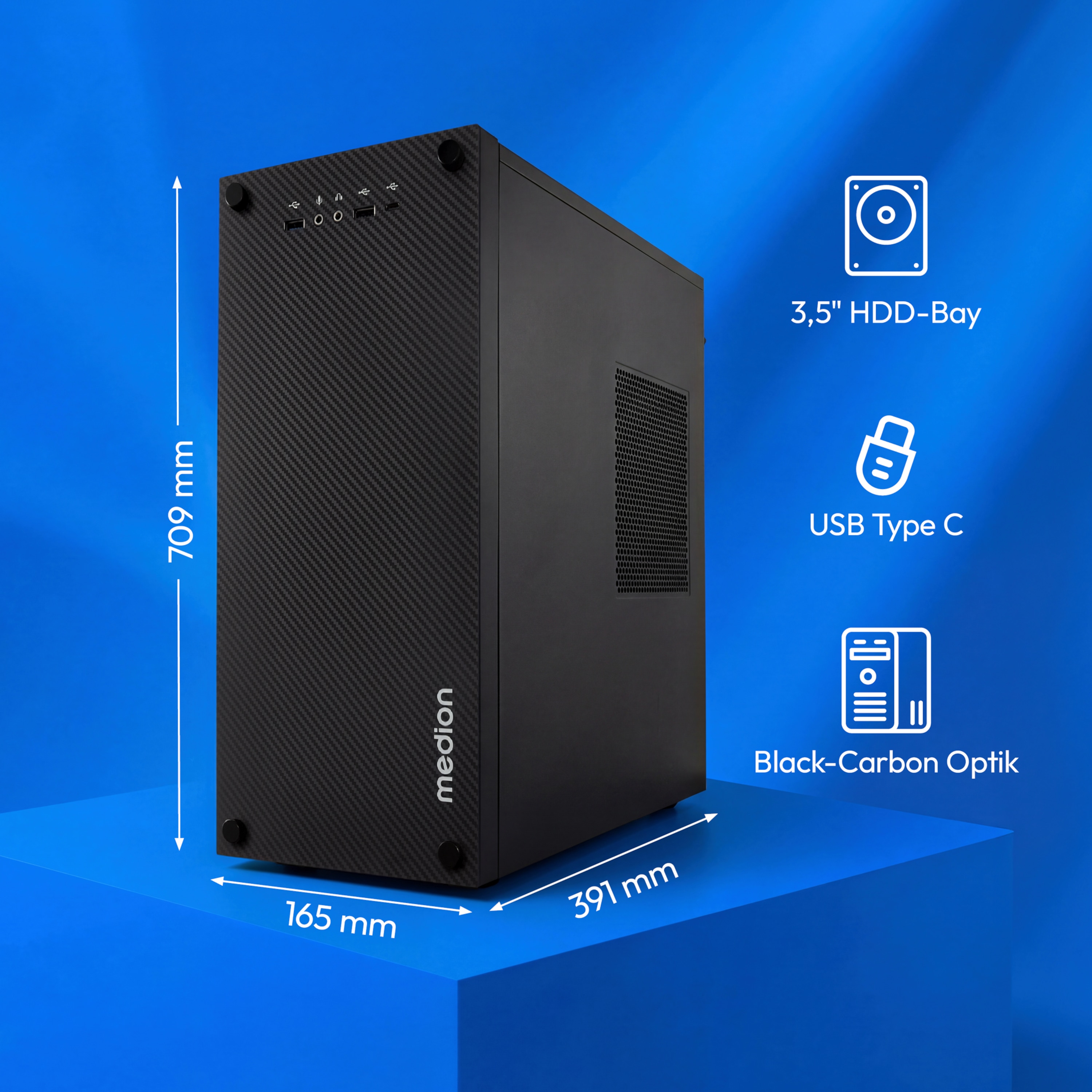 MEDION® Multiworx E32 PC, Intel® Core™ i5-14400, Windows 11 Home, 1 TB SSD, 16 GB RAM