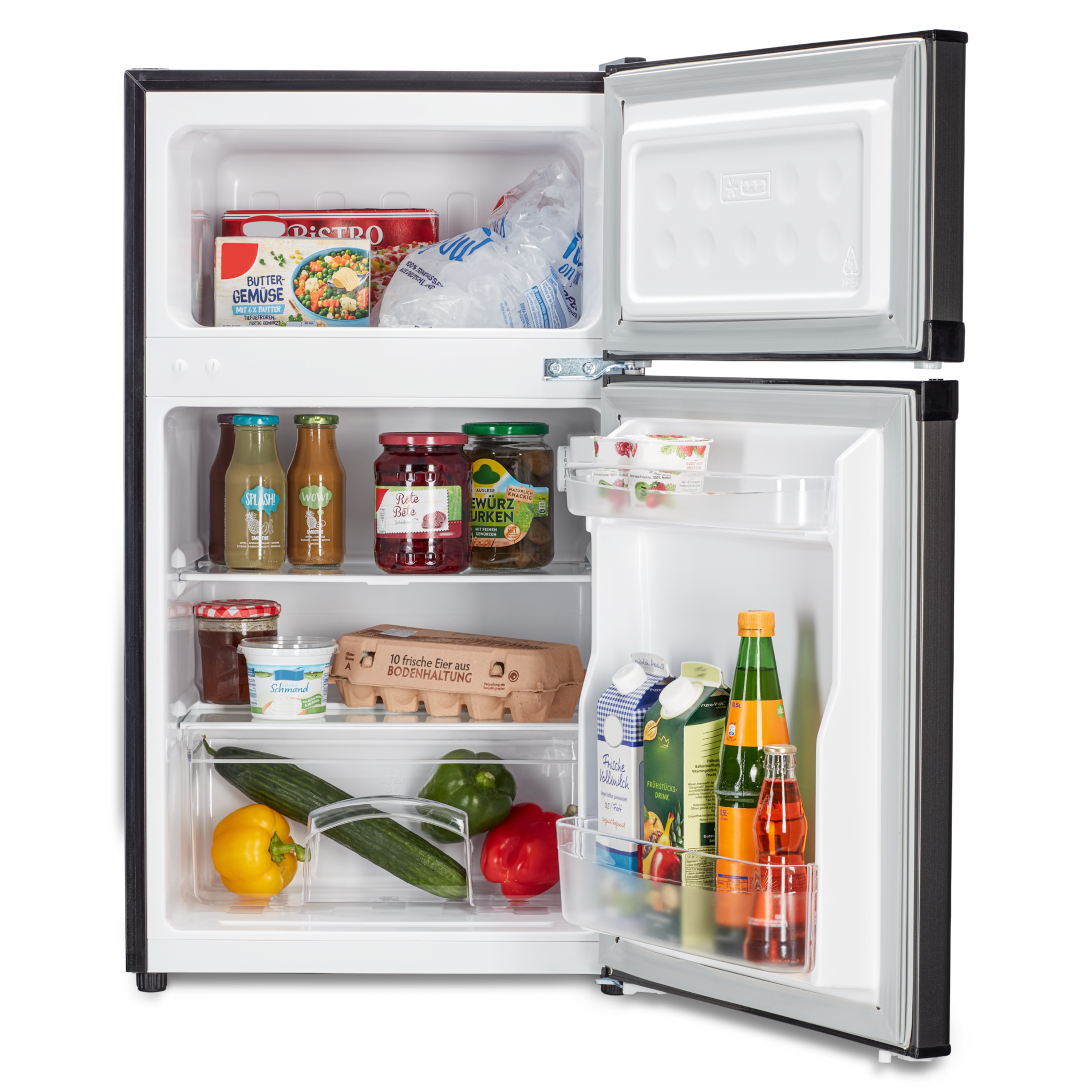 MEDION® LIFE® Mini Kühlschrank mit Gefrierfach MD 37689, Gesamtnutzinhalt 85 L,  Gefrierkapazität  2,4kg/24h, manuelle  Temperaturkontrolle