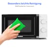 MEDION® LIFE® Mikrowelle MD 11475, 700 W Leistung, 20 L kompakt, 5 Mikrowellenstufen, Auftaufunktion, Timerfunktion
