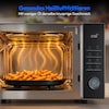 MEDION® LIFE® 3-in-1 Mikrowelle mit Grill- und Heißluftfunktion MD 12231 Hellgrau, 900 W Leistung, 25 L kompakt, 10 Leistungsstufen, Auftaufunktion, Timerfunktion