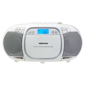 MEDION® LIFE E66476 Boombox | CD/MP3-speler | LC-display | PLL-FM | muziekweergave vanaf USB-stick | 2 x 20 Watt max.