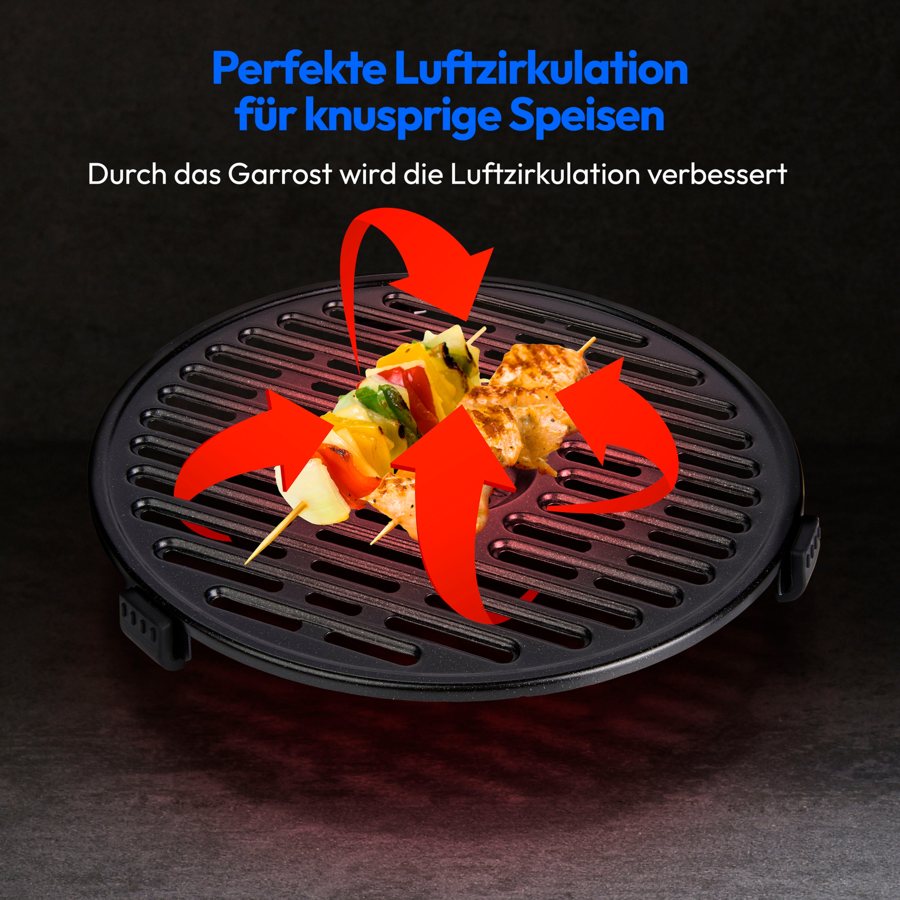 MEDION® LIFE HeißluftFritteuse P40 L (MD13030), 100 Rezepte in der Life+ App¹, Touch-Sensor- Bedienfeld, 4,7 Liter Fassungsvermögen, 8 Automatikprogramme,1.500 Watt, 60 min. Timer, 100
