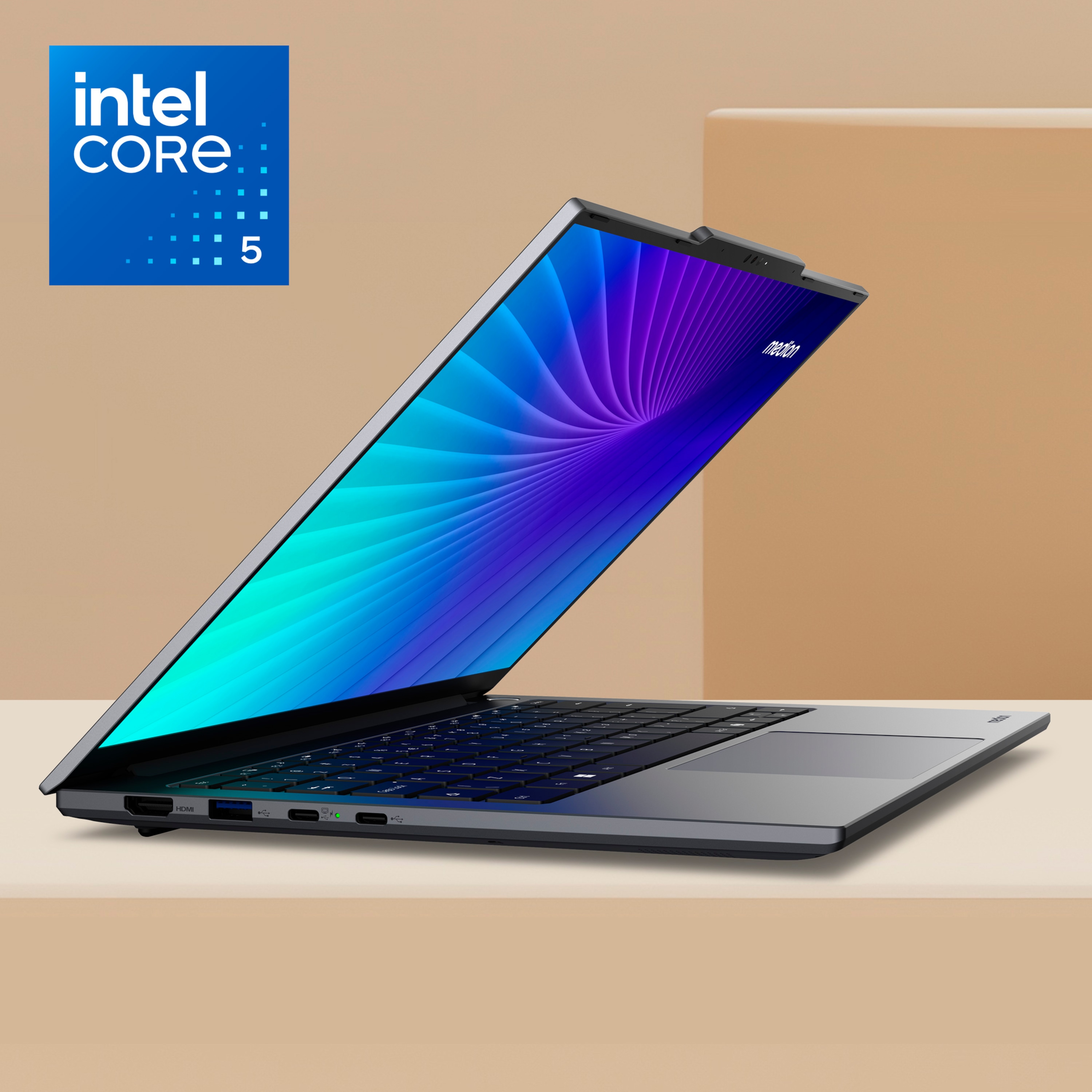 MEDION® Signium 14 S1 OLED, Intel® Core™ 5 120U , Windows 11 Home, 35,56 cm (14“) 2,8K OLED Display, 512 GB SSD, 16 GB RAM