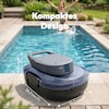 MEDION® LIFE PR1 Poolroboter (MD 100108), Bodenreinigung für Pools, One-Click-Bedienung, Selbstparkfunktion, 120 Min Akkulaufzeit, 2,2 L Filterkapazität, für 80–100 m², inkl. Ladegerät und Haken