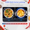 MEDION® LIFE® Doppel-Induktionskochplatte MD 15324, 3500 Watt Induktionsleistung, automatische Topferkennung, energiesparend
