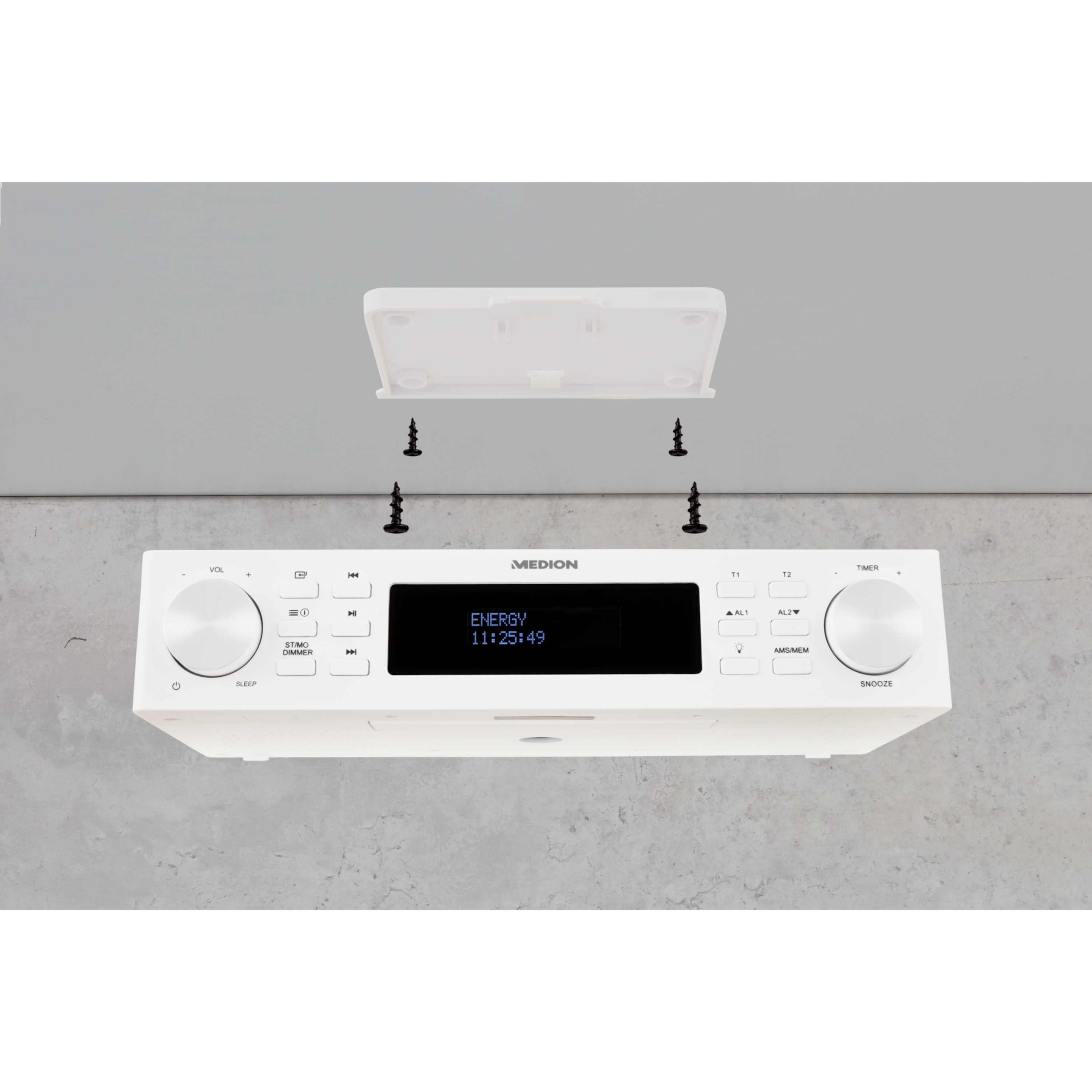 MEDION® LIFE® E66094 DAB+ Küchenradio, LCD Display, DAB+/PLL-UKW Radio, Bluetooth® 5.0, LED-Beleuchtung, 2 x 1,5 W RMS